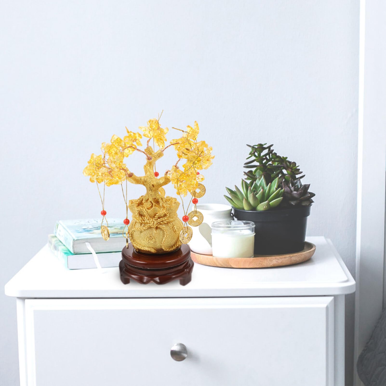Planta Feng Shui Para Chinos SUNYIK Árbol De Dinero De Citrino, Bonsái,  Cristal Caído, Decoración Arbol Del Dinero Chino, image size:1602x1602