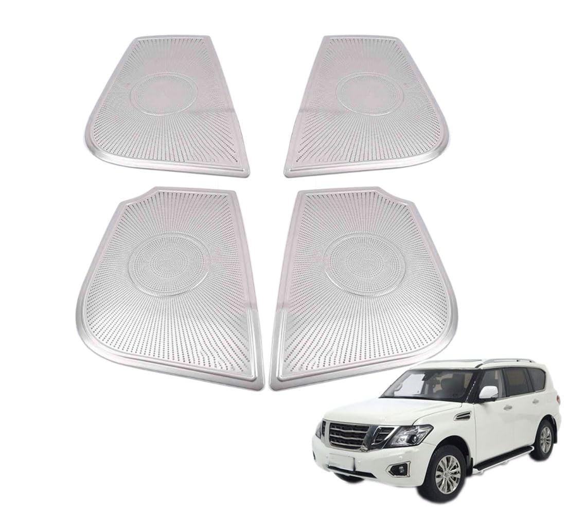 Car Speaker Triam Cover for Patrol Y62 2014-2023 Stainless Steel Frame Metal Mesh Grill Cover Audio Decorative Protective Accessories