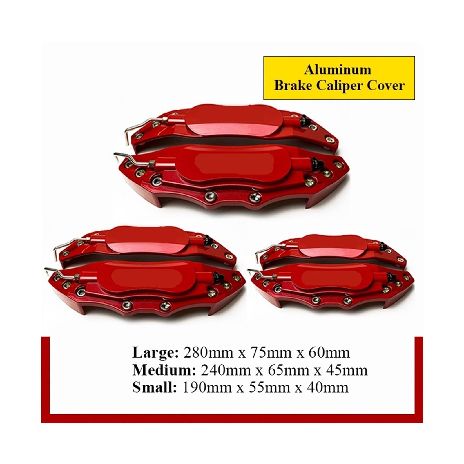 Osłona Zacisku Samochodowego 2 Szt. Metalowych Aluminiowych Osłon Zacisków Hamulcowych Samochodowych W Rozmiarze S/M/L, Pasujących Do BUICK Regal Lacrosse(2Pcs M size Gold)