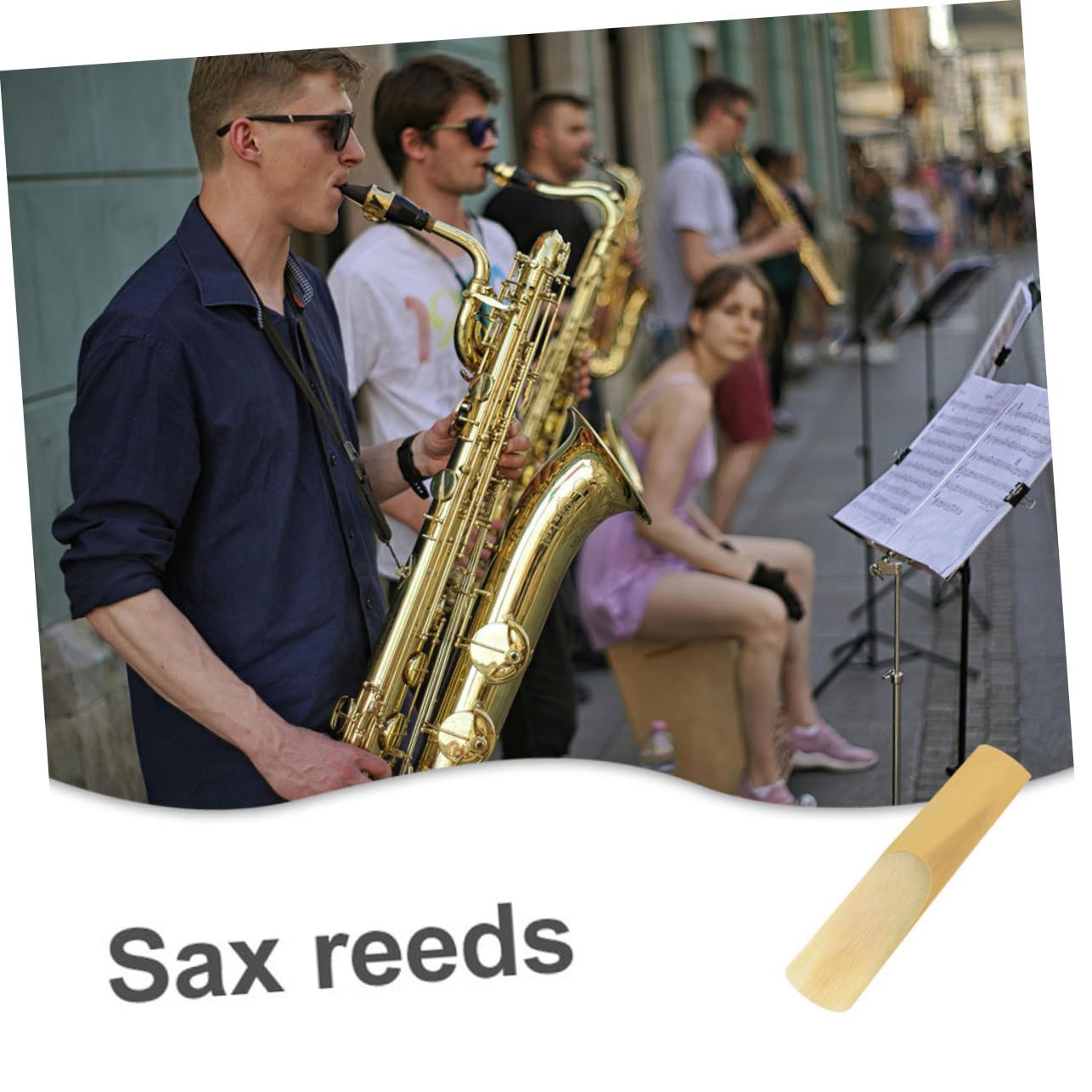 ibasenice 100 Pz Ancia Per Sassofono Ancia Del Sassofono Accessori Per Strumenti Ance Di Ricambio Per Sax Parte Del Ance Da 2,5 Sax Dello Strumento Di Canna Yellow
