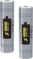 Vista 1 de Batería de iones de litio recargable de alta capacidad de 3.7V 3500mAh para linternas, faros, timbres y más, paquete de 2