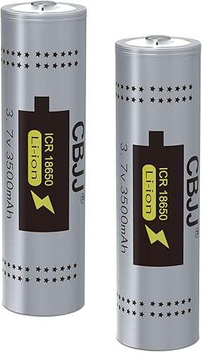 Batería de iones de litio recargable de alta capacidad de 3.7V 3500mAh para linternas, faros, timbres y más, paquete de 2