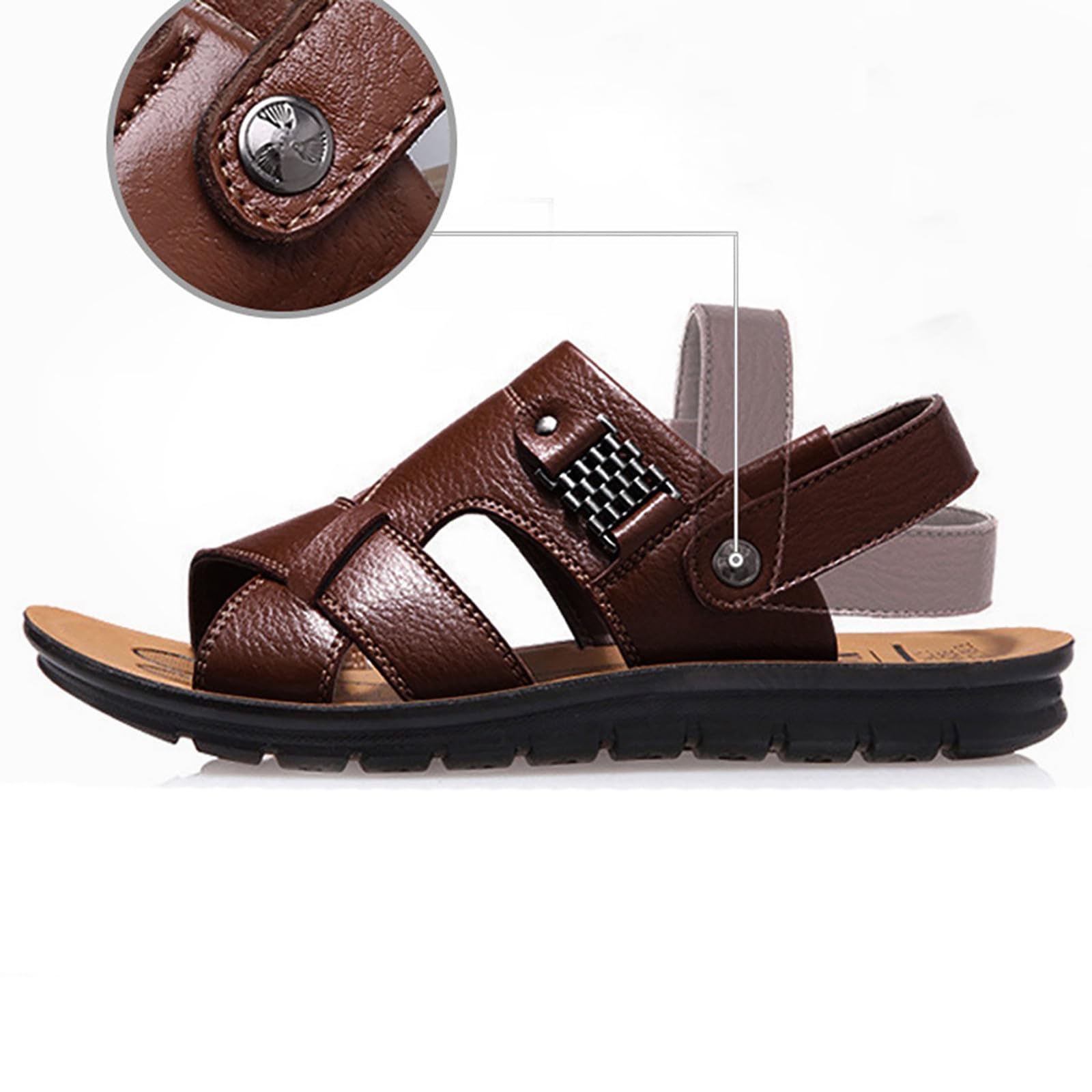 Sandalias Playa Hombre Suela de Goma Malla Transpirable con Bandas Ajustables Senderismo Casual Chanclas Piscina Zapas Calzado Sandalia Durable Flexible para Deporte