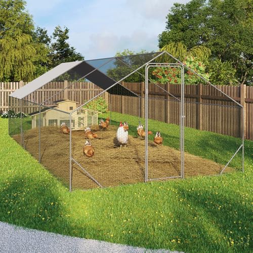 IDMarket - Enclos poulailler 18 m² Parc grillagé 6x3 M...