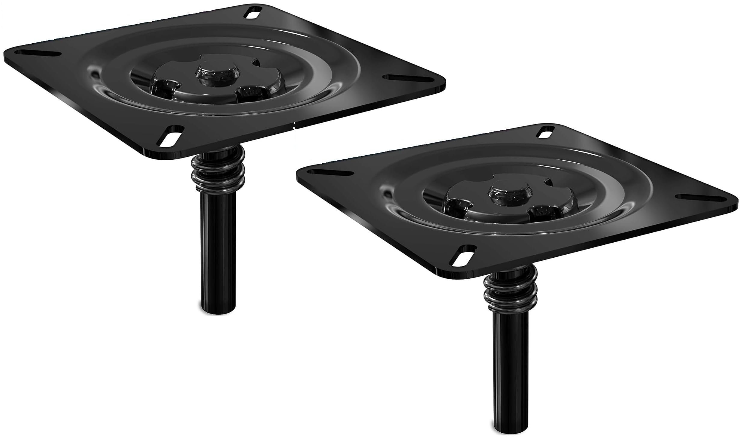 Boat Seat Mount, 6.7 x 6.7 x 5.5 Inches, Boat Seat Pedestal Pin Seat with Spring, Boat Accessories Swivel Base, 2 Pack
