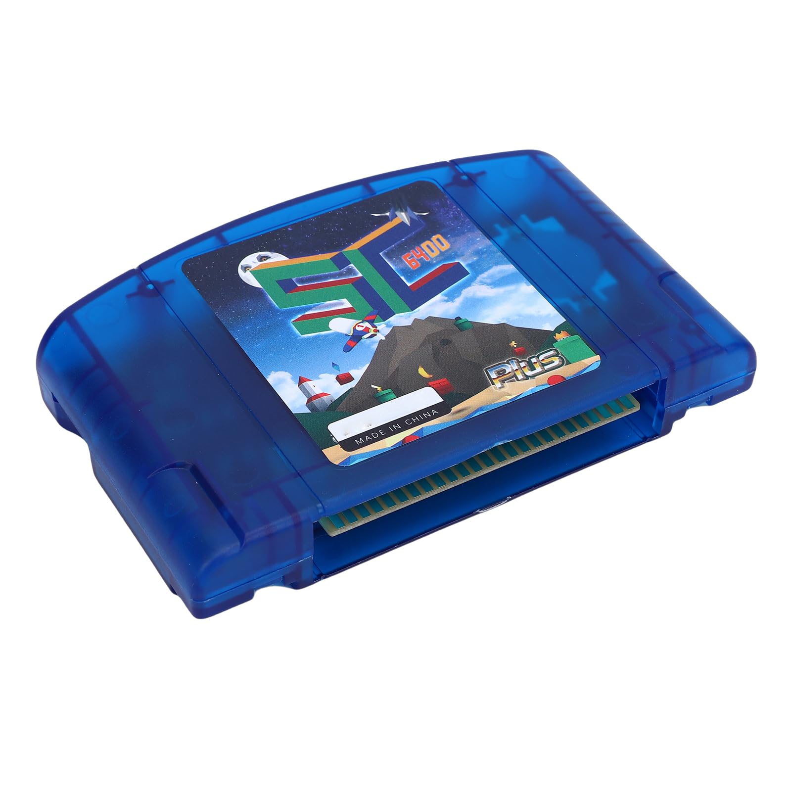 ASHATA Cartucho de Código Abierto para Consola N64, Cartucho de Juego de Tarjeta Flash Cart de 4 MB con Copia de Seguridad de Guardado Automático, Reloj RTC, para Emulador 64DD SNES GB (azul