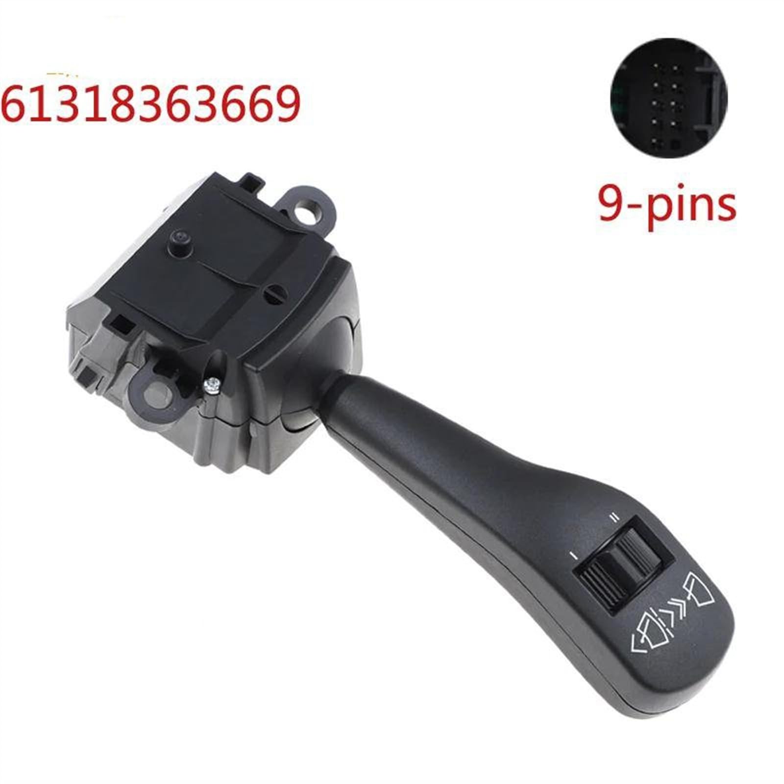 Interruptor palanca dirección Compatible Con 3 5 Series E83 E46 E39 323i 325i 540i Para X3 X5 61318363669 Interruptor De Limpiaparabrisas De Automóvil De 8 Pines Interruptor Columna Dirección