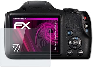 atFoliX Plastic Glass Protective Film compatible with Canon PowerShot SX540 HS Glass Protector, 9H Hybrid-Glass FX Glass Screen Protector of plastic