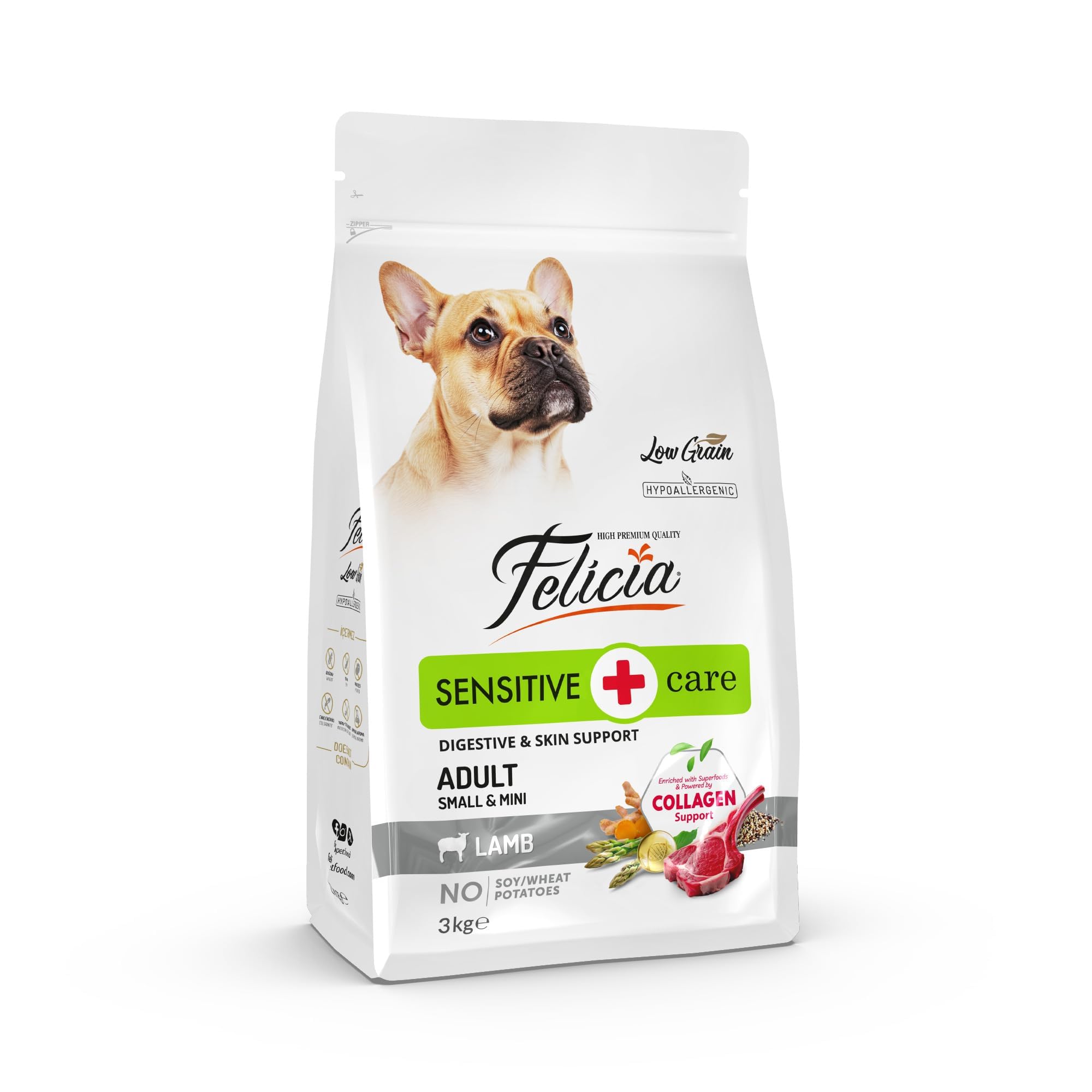 Felicia Az Tahıllı 3 Kg Yetişkin Kuzulu Small/Mini Hypoallergenic Köpek Maması