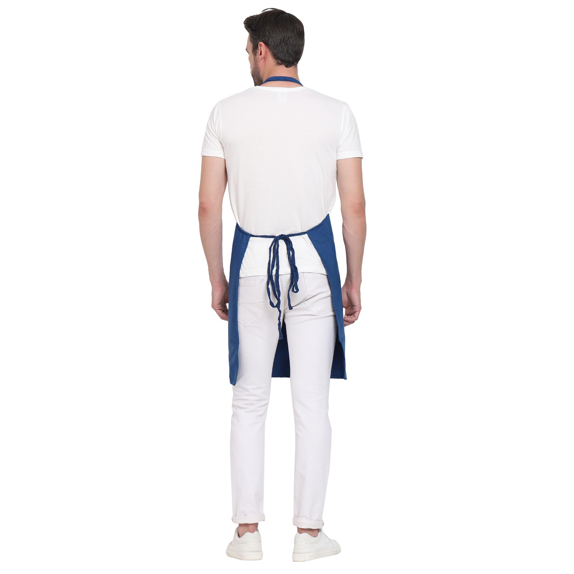 uniformer RedStar - Paquete de 2 delantales unisex para cocina para hombres y mujeres, perfectos para la cocina del hogar, restaurante, cafetería, cocina, bar, salón, barbería (azul, 2 piezas)