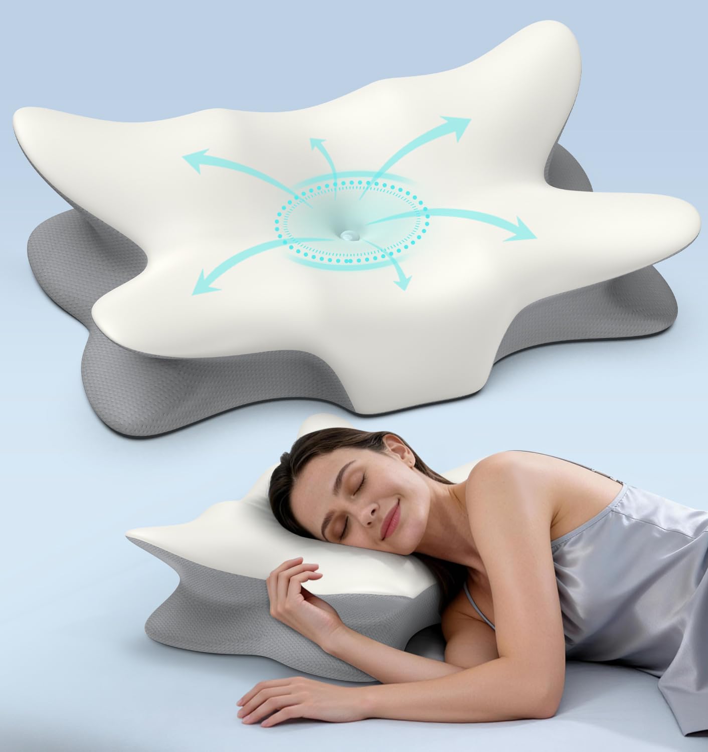Cervical Neck Pillow Cooling Memory Foam