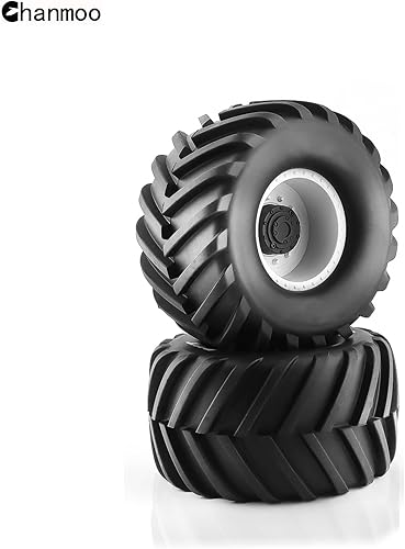 Miniatura 5 de Llantas de camión Monster 110 RC y ruedas de plástico duro, llantas de goma hexagonal de 0.472 in con espuma para camión a escala 110, automóvil,