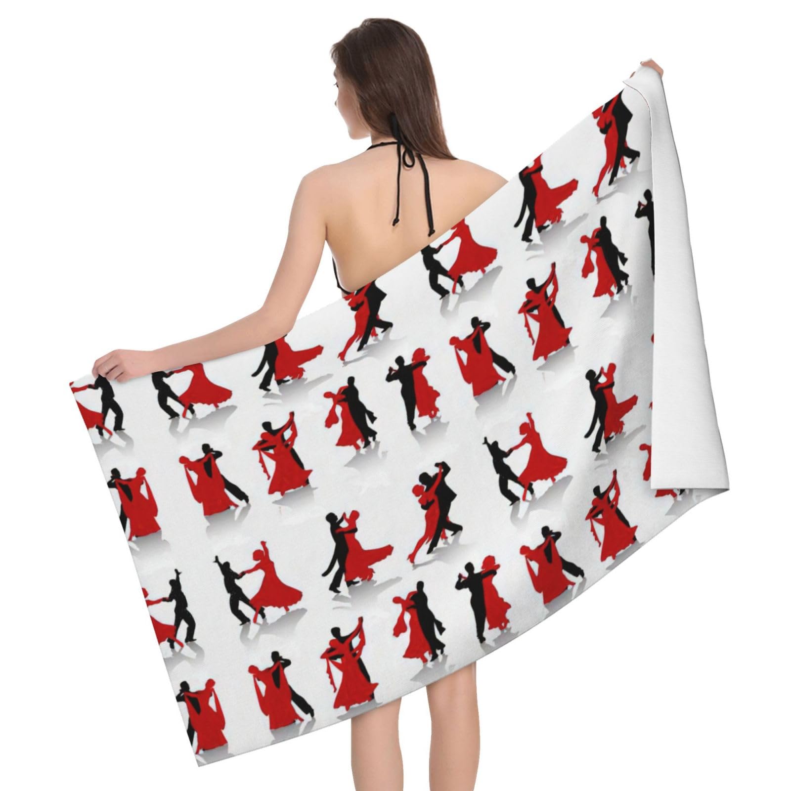 Kfjghhl Large Premium Ballroom Dance Bath Towels Daily Use Soft Highly Absorbent Bathroom Body Gym Hotel Fitness