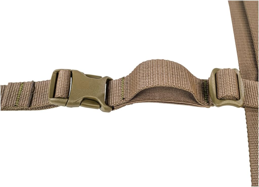 Tasmanian Tiger Warrior Belt MK III, Tactical Battle Belt, MOLLE Webbing, Chest Strap Carrying System, Small, Coyote, TT-7655-346-S