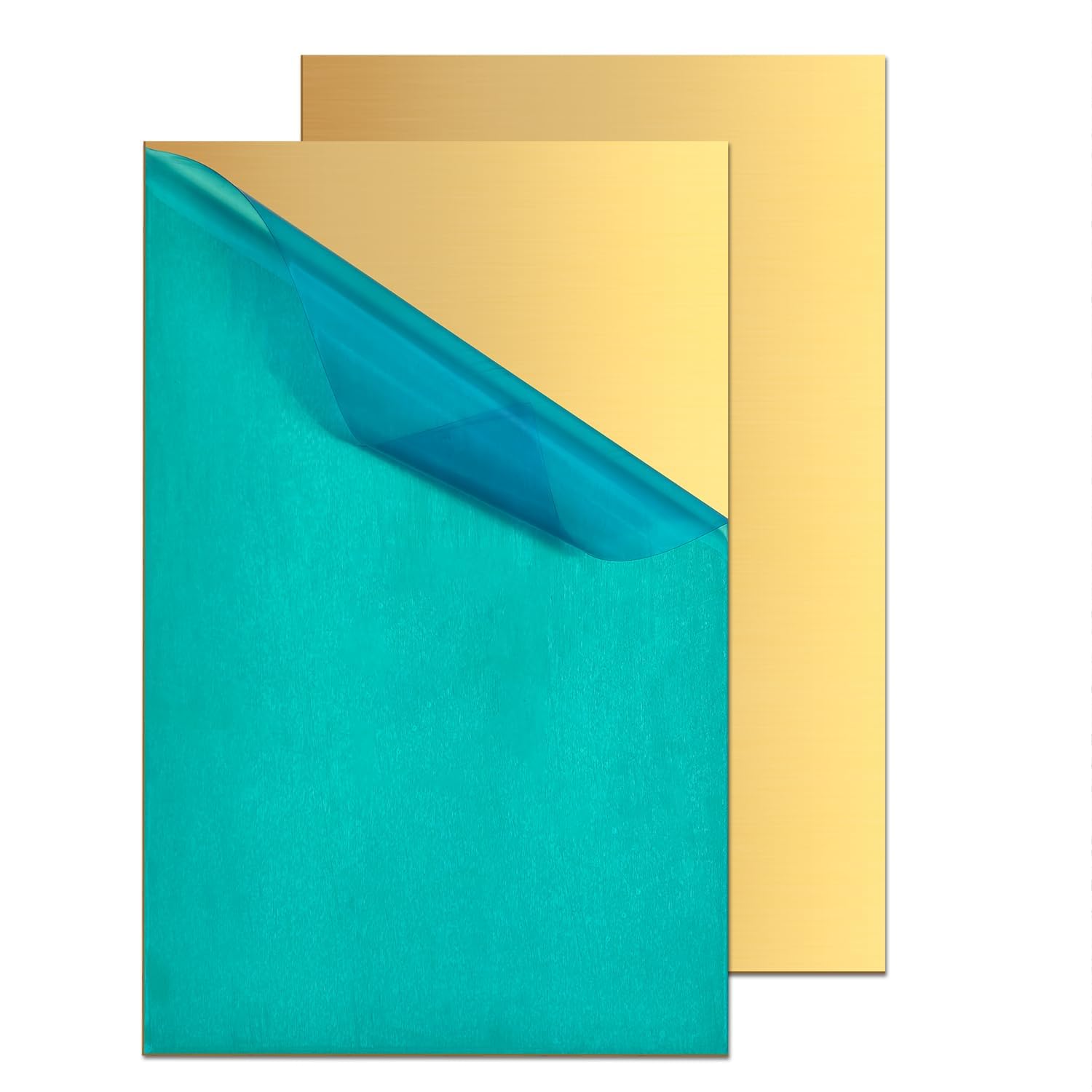 Lot de 2 tôles de laiton, 10,2 x 15,2 cm, épaisseur : 1 mm, plaque en laiton pur à 99,9 %, pour gravure, bricolage, bijoux