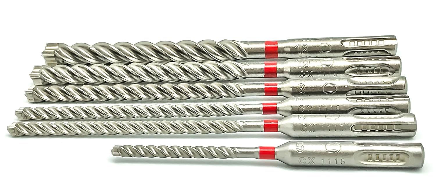 Hilti Kit TE-CX d'origine (6) M1 Foret SDS Plus 5-12 mm pour béton, 6 pièces #2151505 Hilti Kit TE-CX d'origine (6) M1 Foret SDS Plus 5-12 mm pour béton, 6 pièces #2151505