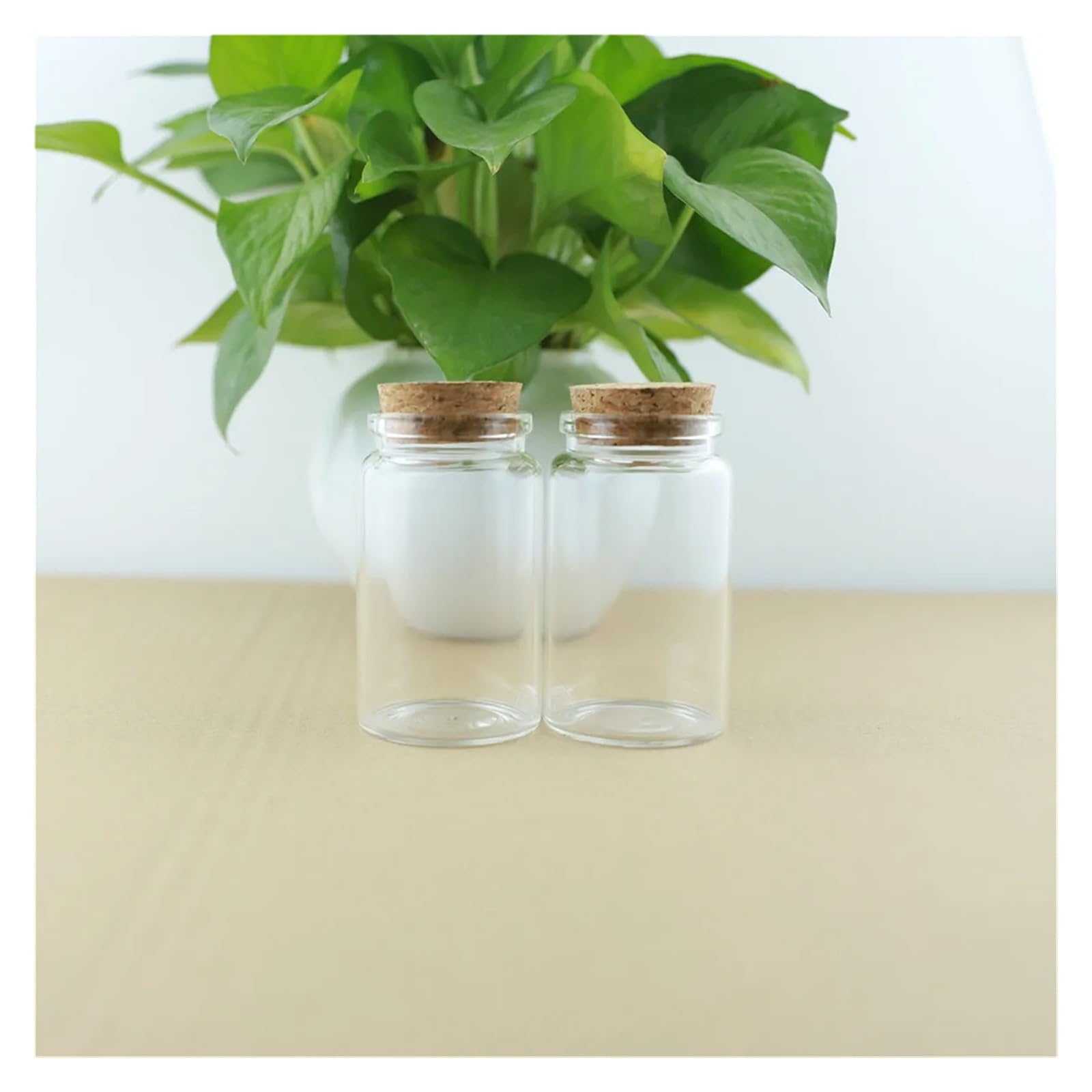 MENGKE 8 Pcs 90ml Glass Bottles With Cork Stopper 33×47×80mm Empty Spice Glass Vials Jars Home Decor Drift Bottle Glass Test Tube