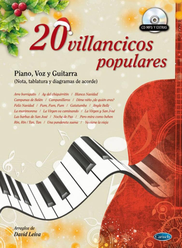 Prados David 20 Villancicos. Piano, Vocal And Guitar. Includes CD