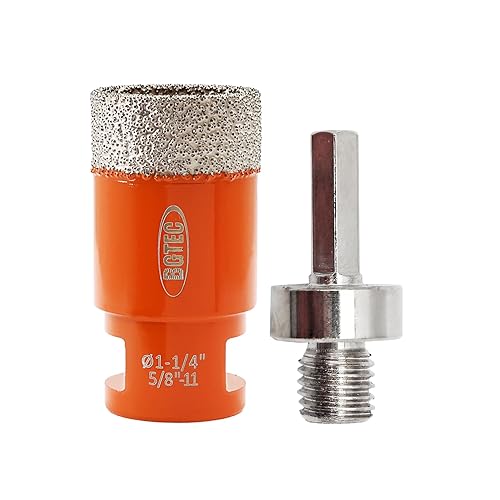 Miniatura 6 de BGTEC - Broca de núcleo de diamante, 2 piezas de 0.236 in, cortador de azulejos de sierra de diamante de 58 pulgadas - 11 rosca para azulejos de