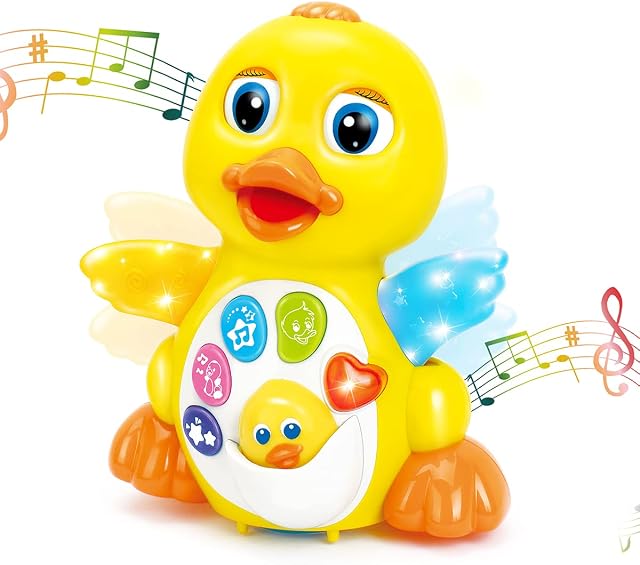 HOLA Baby Toys for 1 Year Old Girls Boys Gifts, Baby Toys 12 Months Yellow Duck Dancing Singing Crawling Baby Toys 6 Months Plus 6 12 18 Months, Baby Boy Girl Gifts for 1 2 3 Year Olds Kids Toddlers