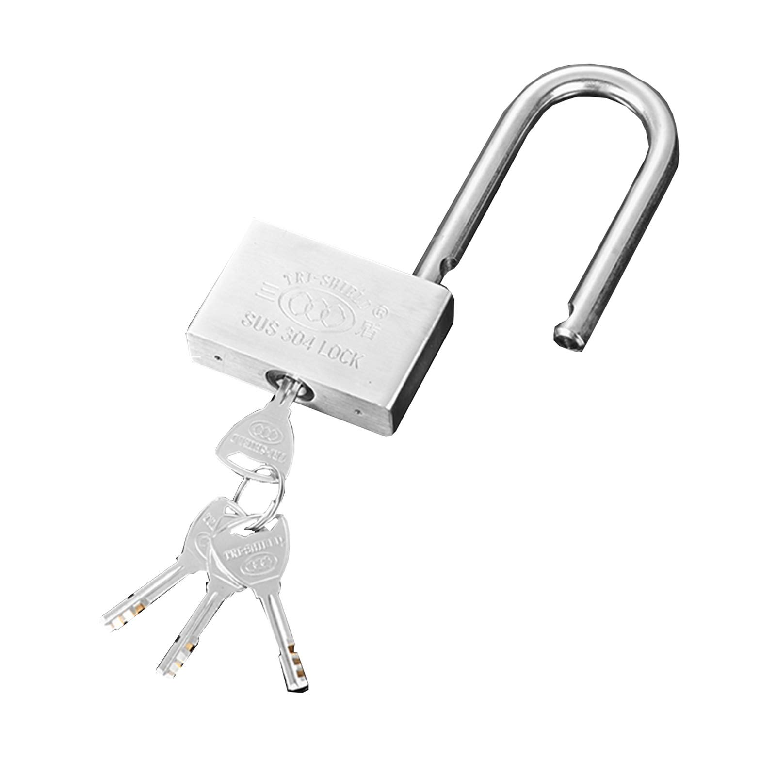 Sdydsge One Color Padlock， Long Lock Ring Key Padlock With 4 Keys,Outdoor Waterproof And Rust-Proof Safety,30Mm40mm50mm60mm(30Mm)