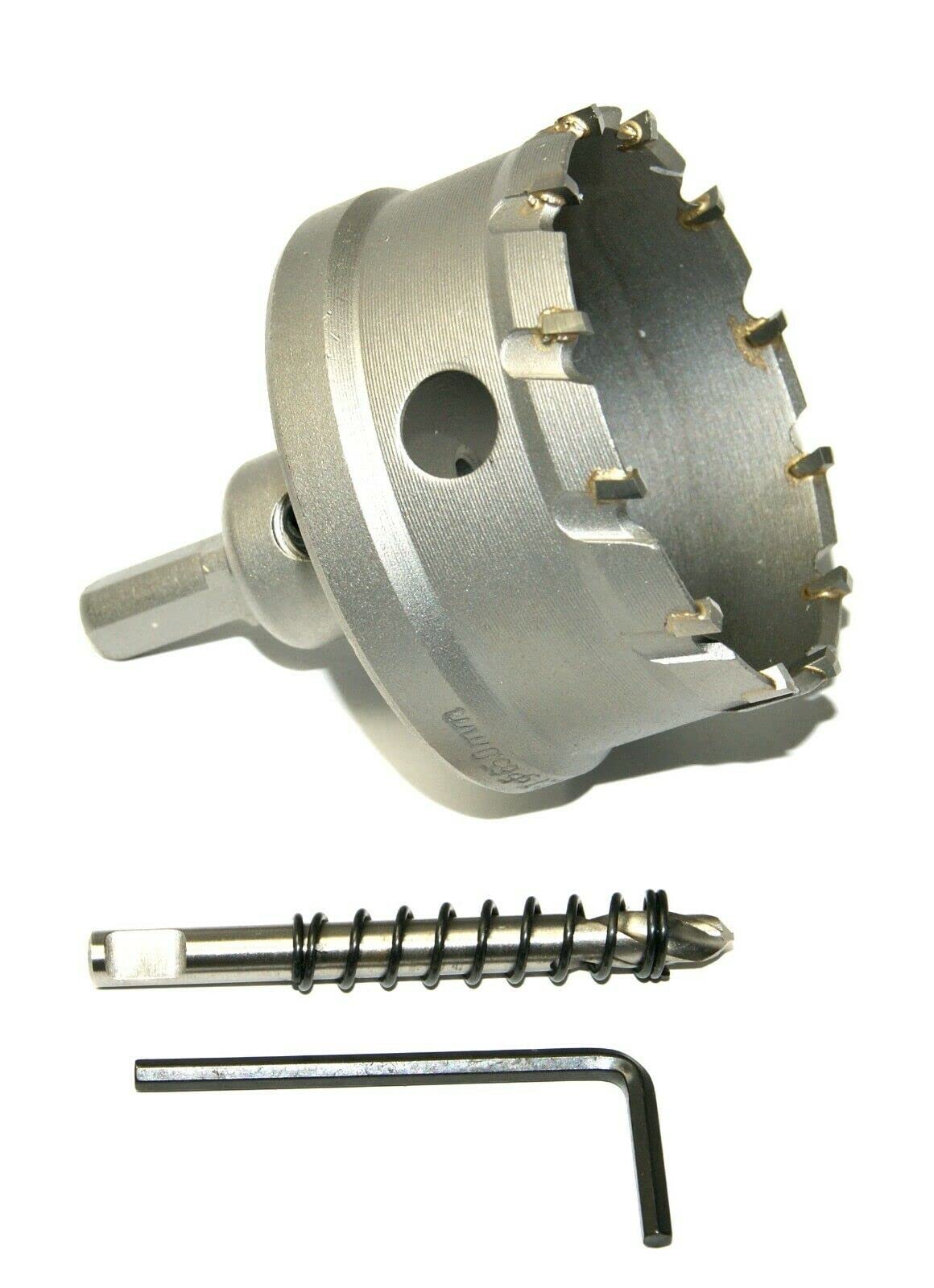 Sierra de corona de metal duro para acero inoxidable, madera, plástico, 14-150 mm, juego de brocas HM de 82 mm de diámetro