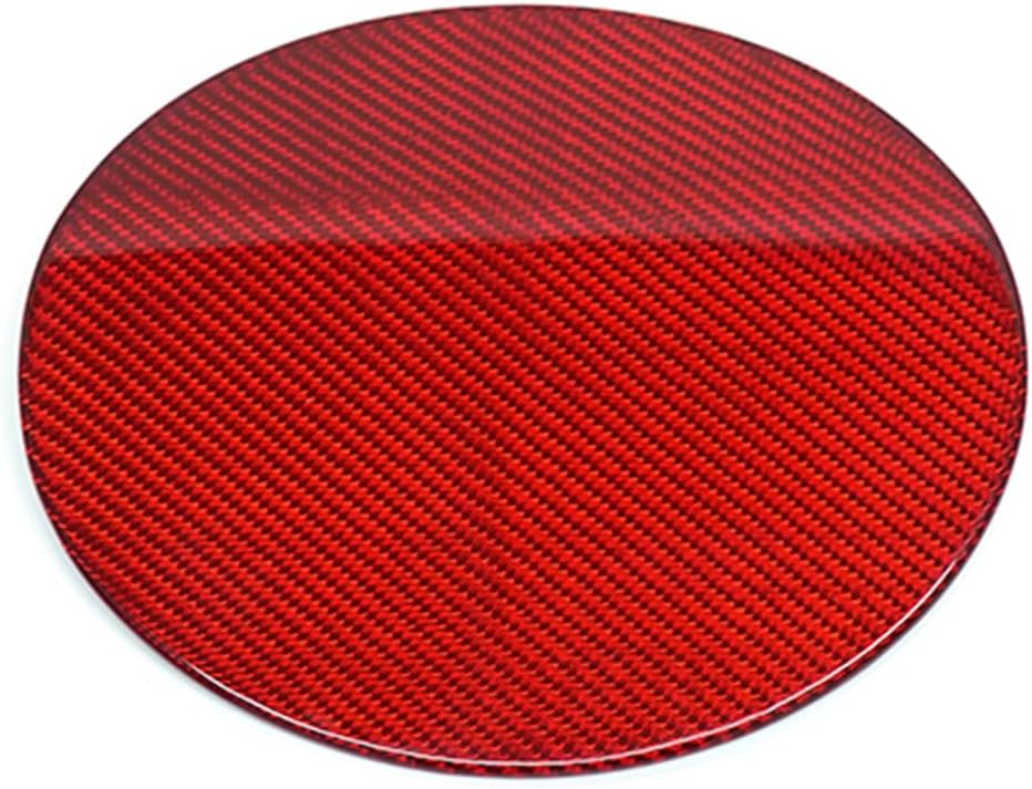 Real Carbon Fiber Car Gas Tank Cap Fuel Filler Door Trim Cover Compatible with Subaru BRZ 2015 2016 2017 2018 2019 2020 2021 (Red)