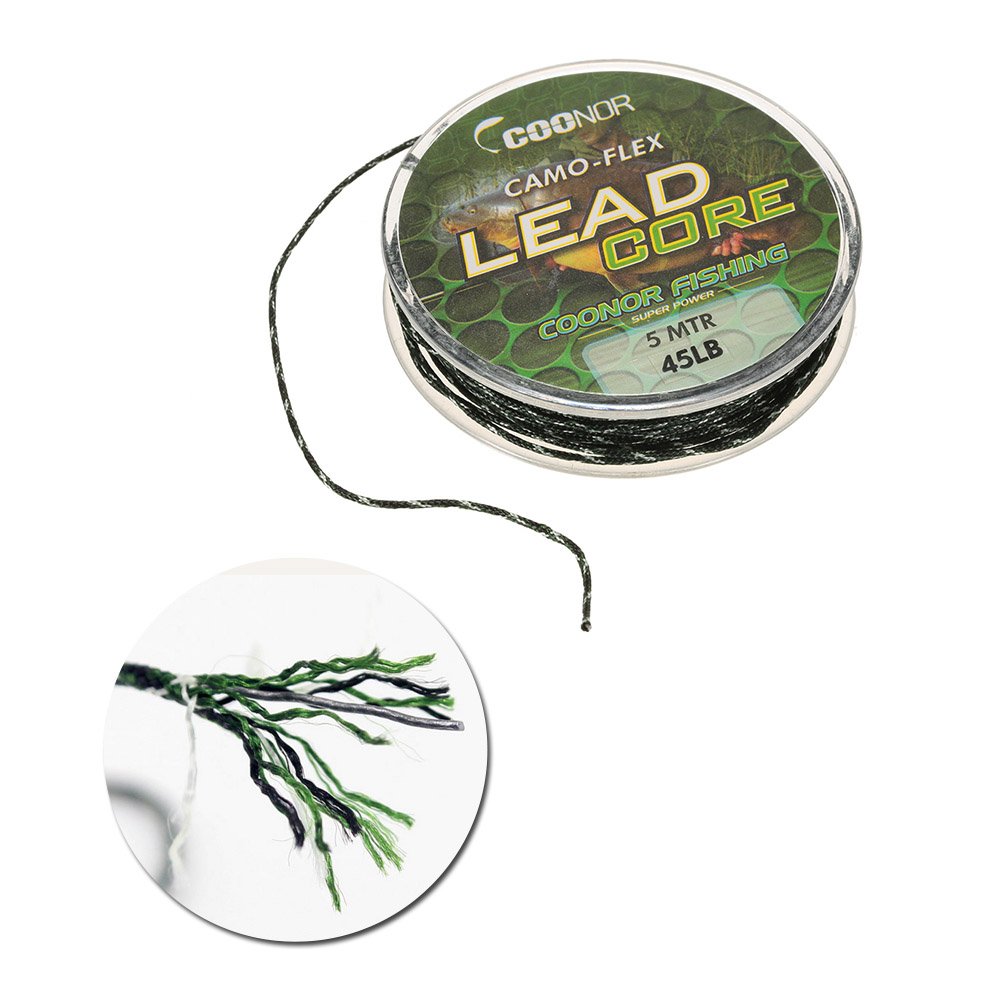 Fishing Line,YIWENG 45lb 5m Leadcore Braided Camouflage Carp Fishing Line Hair Rigs Lead Core Fishing Tackle