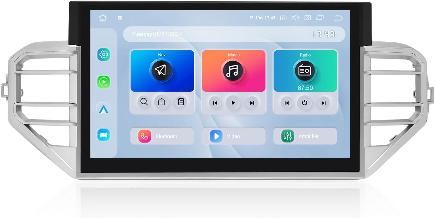 Dasaita 14'' Head Unit for Toyota Tundra 2022 2023 2024 2025-8G+256GB GPS Navigation, Wireless CarPlay, Android Auto, Android 13 Plug & Play Off-Road Stereo, Voice Control, FM/AM Radio, Sliver