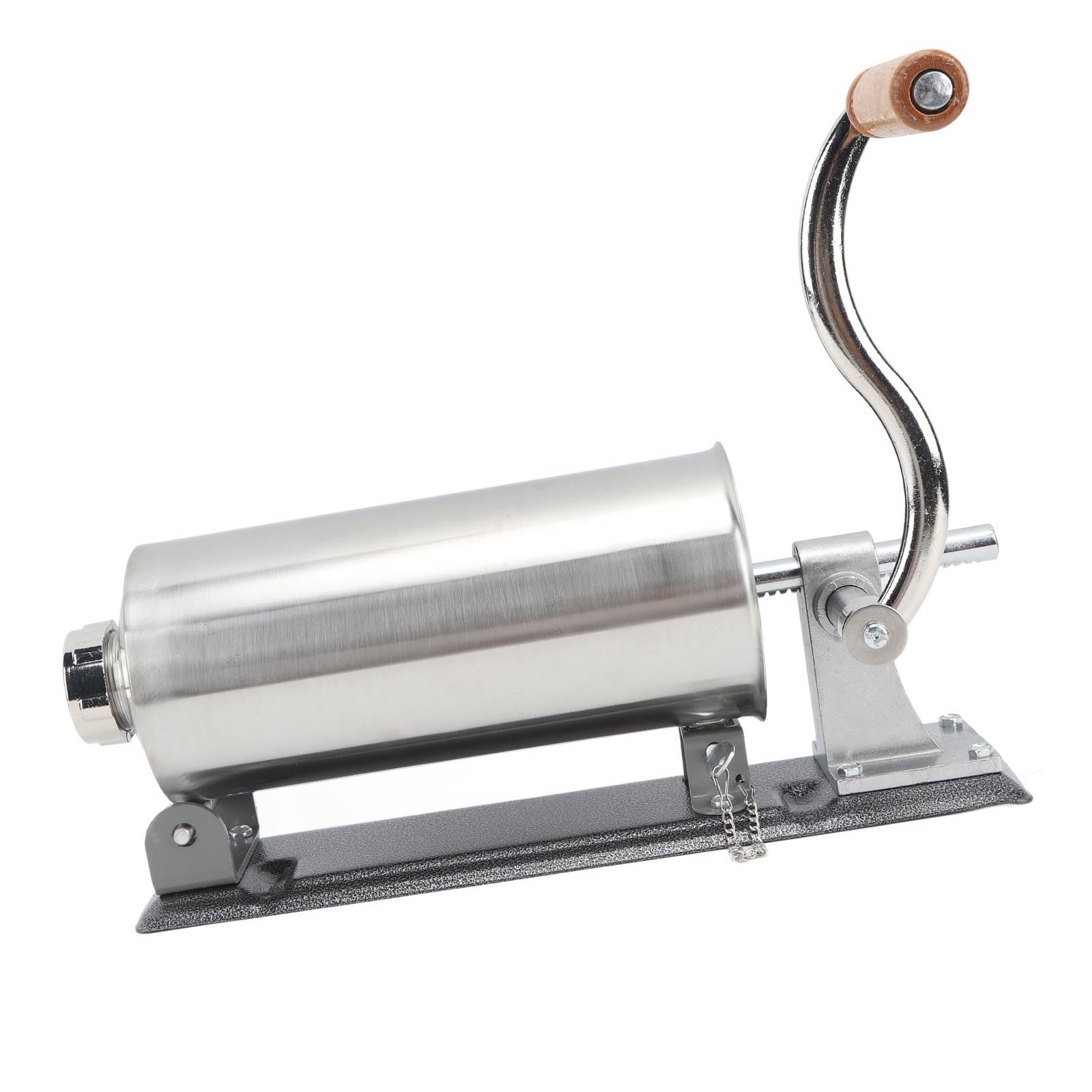 Bewinner Embutidora de Salchichas Manual para el Hogar de 3 Litros de Acero Inoxidable, Máquina de Llenado de Carne Horizontal con Base de Abrazadera, Máquina Eficiente para Hacer Salchichas para