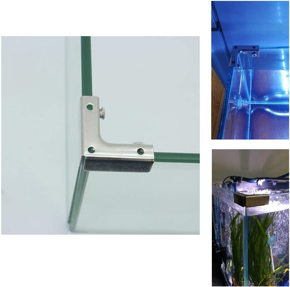 L Shape Glass Clamp Aluminium Alloy Glass Support Bracket Fit for 8-12mm Glass Thickness (Pack of 4), L Shape(big) - Image 5