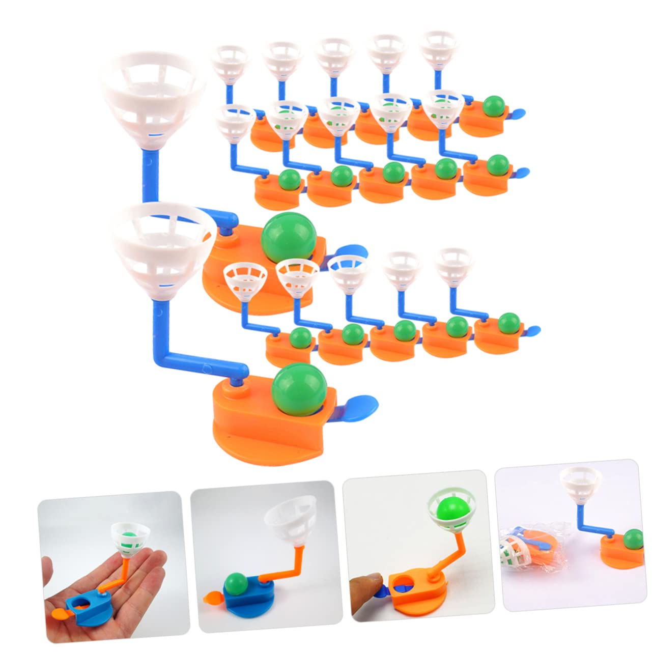 Hemoton 18pcs Mini Basketball Toy Interactive Finger Shooting Toy for Boys and Girls Basketball Party Favors Random Color