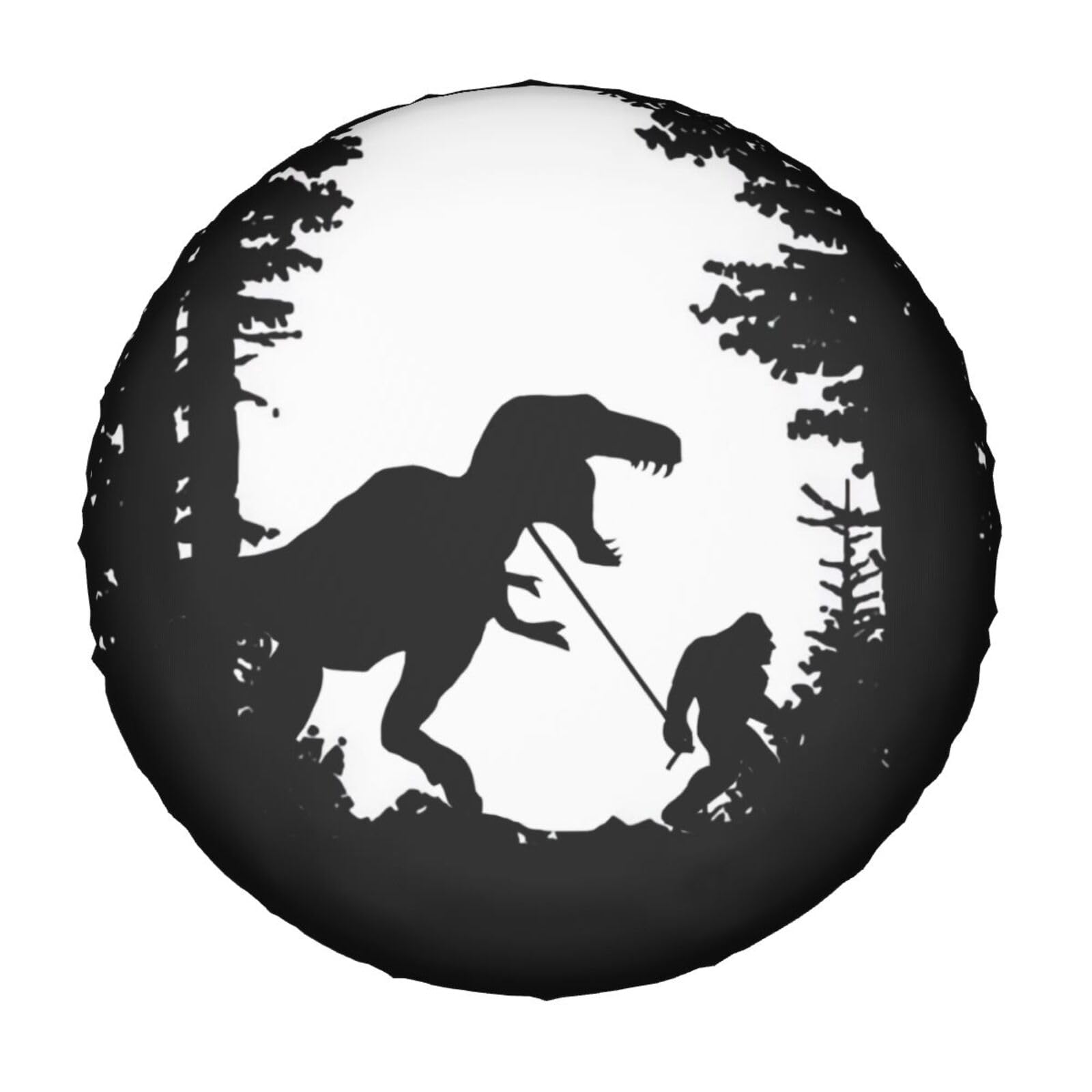 Dinosaur Bigfoot Rv Spare Tire Cover Wheel Tire Cover for Travel Trailers Protectors Weatherproof Dust-Proof for Camper Trailer Truck SUV Rv Universal 17