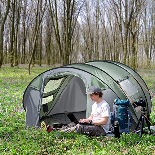 Outsunny Zelt für 4-5 Personen – Campingzelt für Familien und Gruppen