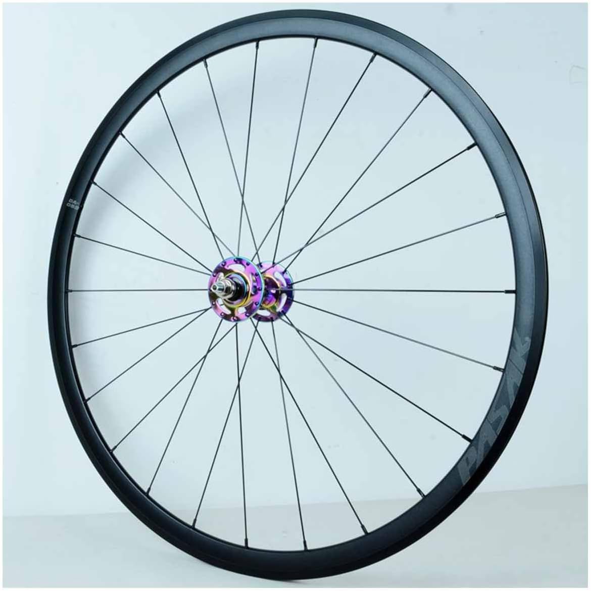 700C Fixed Gear Wheelset Bolt On Hub 9.5x100mm/9.5x120mm Solid Axle, Flip-Flop Threading (Freewheel & Fixed), Single Speed Racing Front Rear Wheels for Track Bike, 2 Sealed Bearing