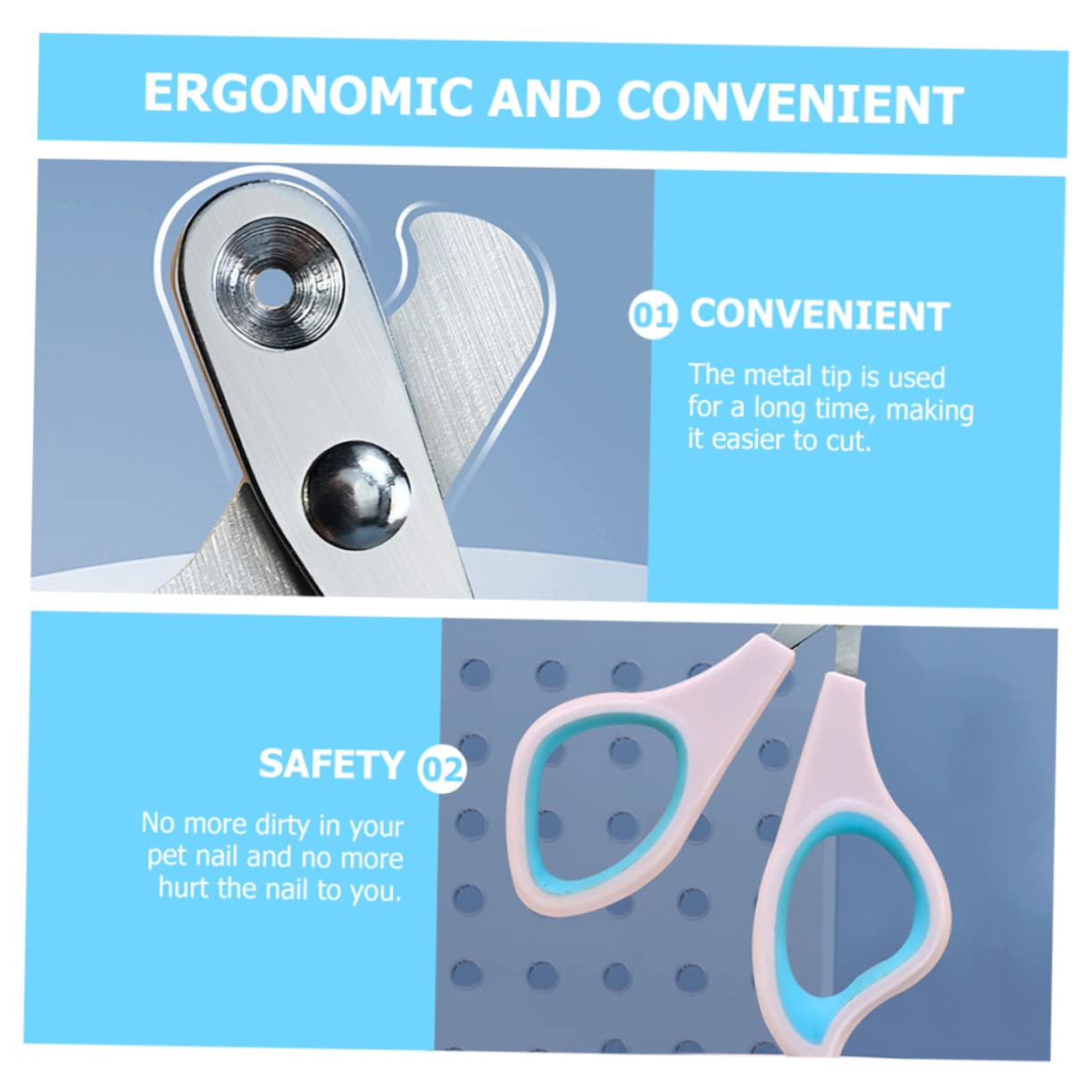Mipcase 5pezzi Pet Nail Clipper per Strumento Rifinitura Unghie Portatile per Facile e Domestici