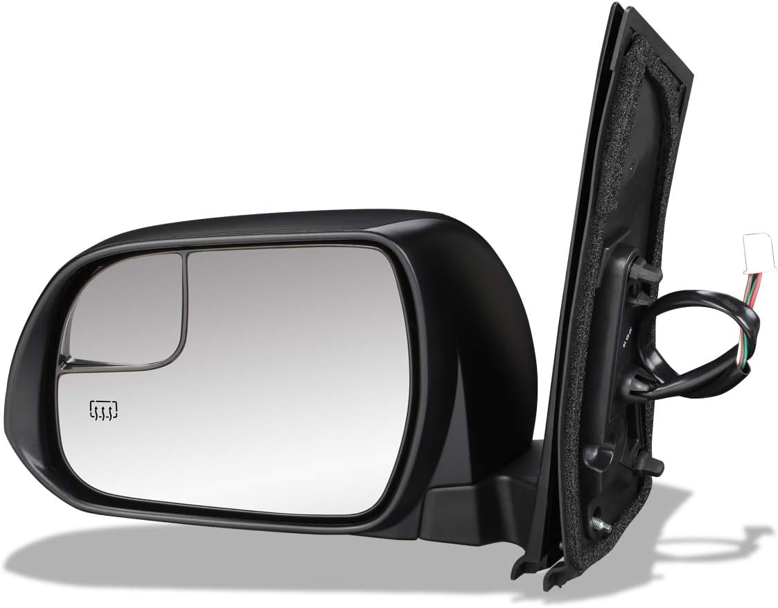 DNA Motoring OEM-MR-TO1320339 Driver Left Side Powered Adjustment Rearview Mirror Compatible with 2015-2018 Sienna,w/Heated & Spotter Glass