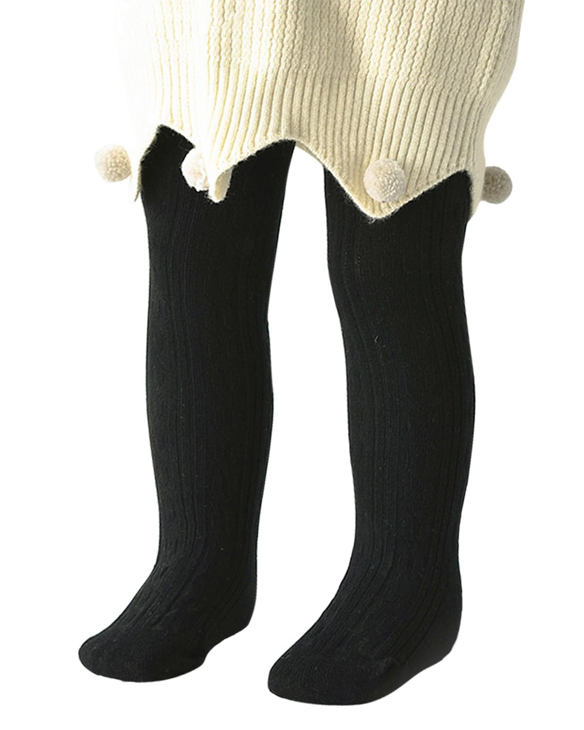 Century Star Baby Girls Cotton Cable Knit Tights for 0-4 Years Toddler