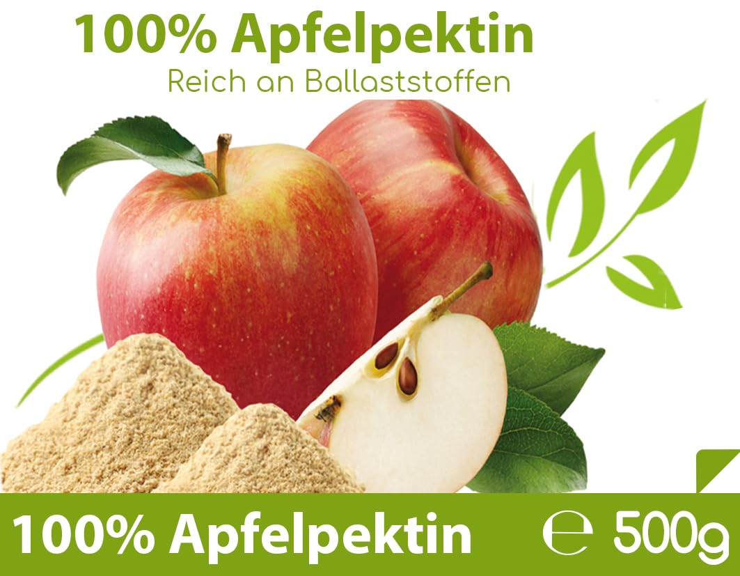 Cellavita – Apfelpektin Pulver im praktischen 500g Vorratsbeutel – Reines Pektinpulver aus Äpfeln – Vielseitiges Nahrungsergänzungsmittel & als Ballaststoffquelle – Ohne Zusatzstoffe & Rieselhilfen