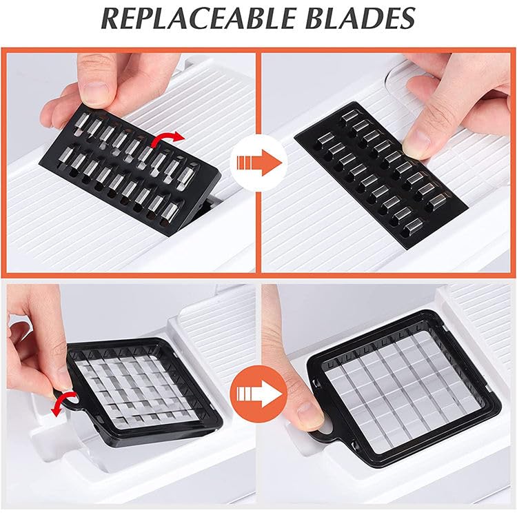 LSLCQW Vegetable Chopper: 10 in 1 Food Chopper - Onion Vegetable Slicer Cutter Dicer, - image 6