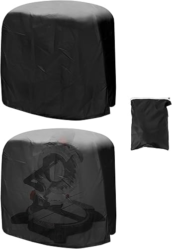 QWORK Cubierta para sierra ingletadora a prueba de polvo, paquete de 2 cubiertas impermeables, tela Oxford 210D con cordón inferior que se adapta a