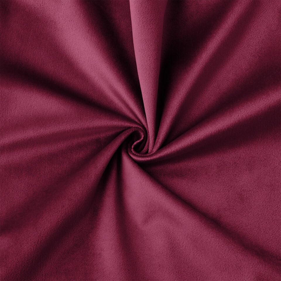 Seechoo Velvet Cushion Covers, Set of 2, 45cm x 45cm, 18x18 Inch, 17 Colours, Extra Soft Plush, Decorative, Invisible Zipper (Burgundy) - Image 4