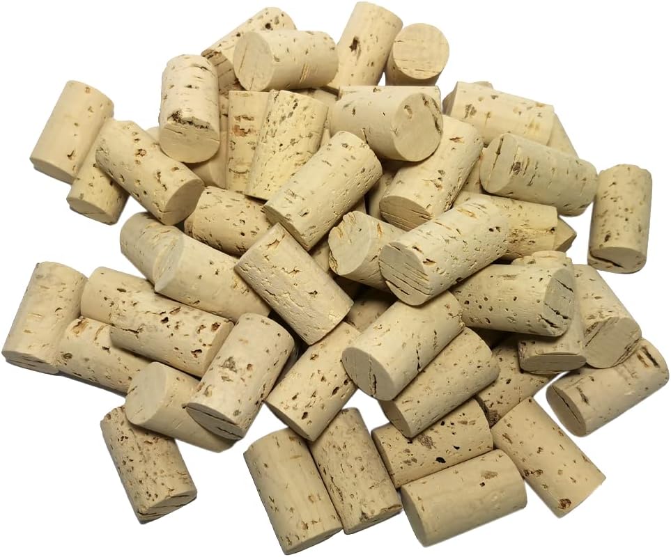 100 Pack Natural Straight Wine Corks - Standard Size Stoppers for DIY Winemaking & Brewing - Airtight Seal for Bottling Homemade Wine & Cider - Professional Quality