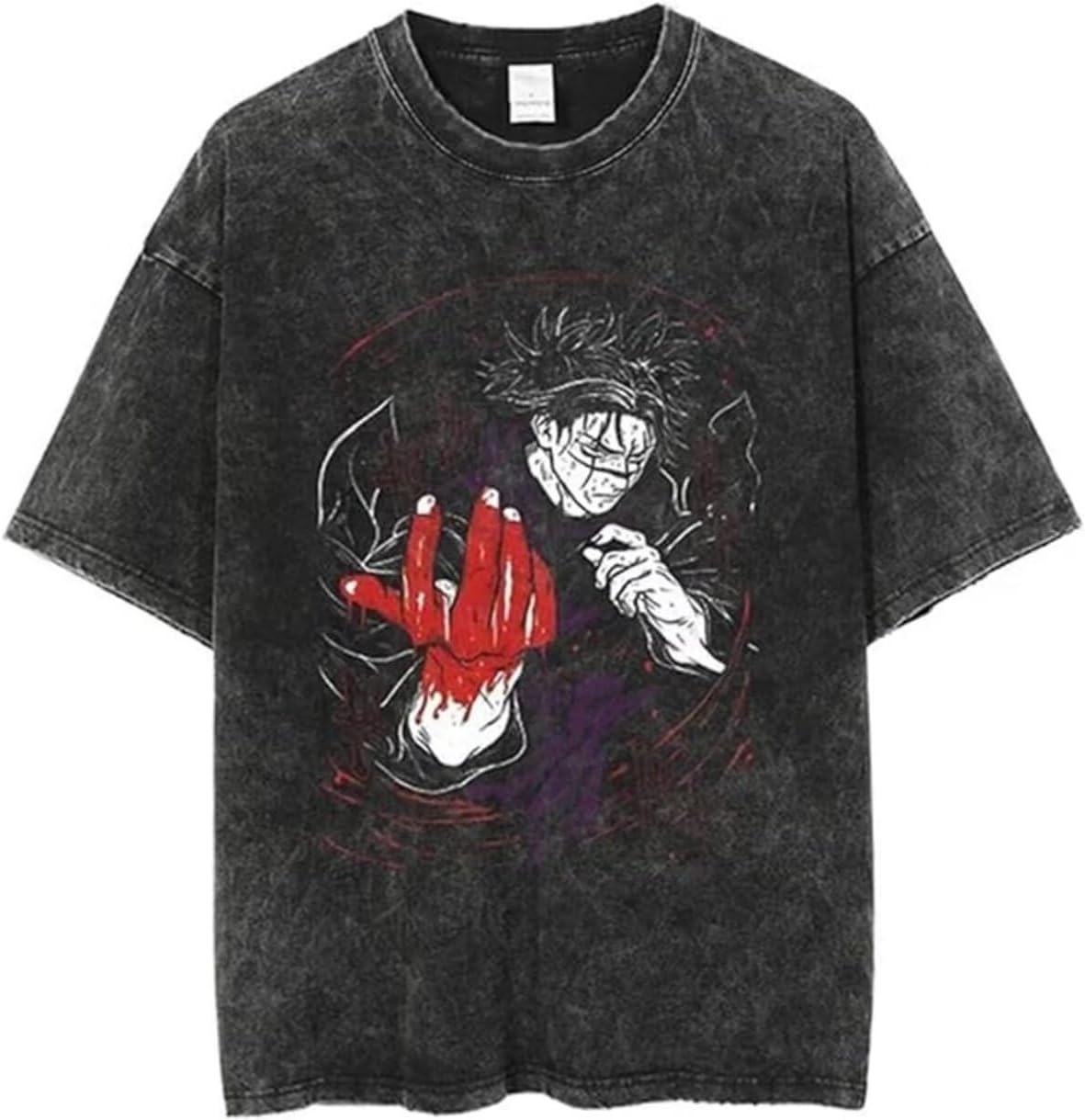 脹相 Tシャツ 半袖 丸首 夏用トップス 通気性 快適 アニメ周辺 日常着 男女兼用