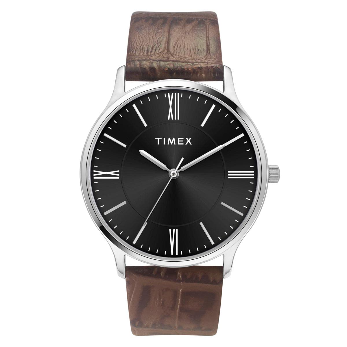 TIMEX 3 Hands Men Analog Black Dial Coloured Quartz Watch, Round Dial with 30 mm Case Width - TWTG105SMU06 Genuine Leather, Brown Strap (B0C1T25VJK) Amazon Price History, Amazon Price Tracker