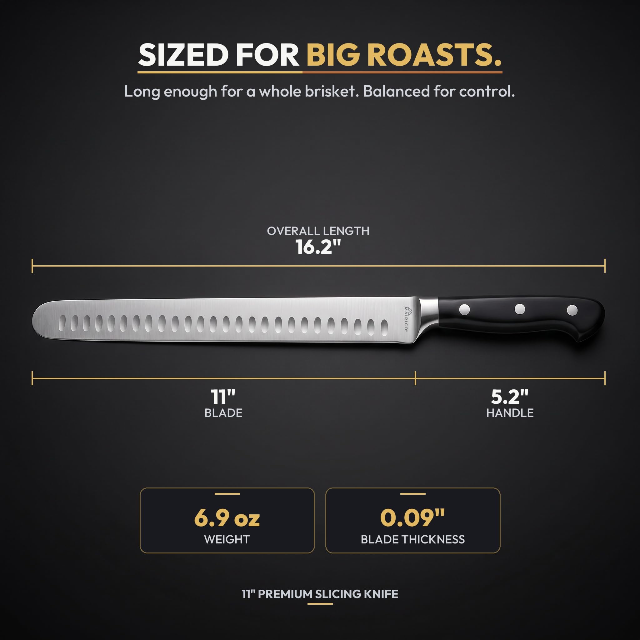 11-Inch Ultra Sharp Brisket Slicing and Carving Knife for Meat — Amazon image 6