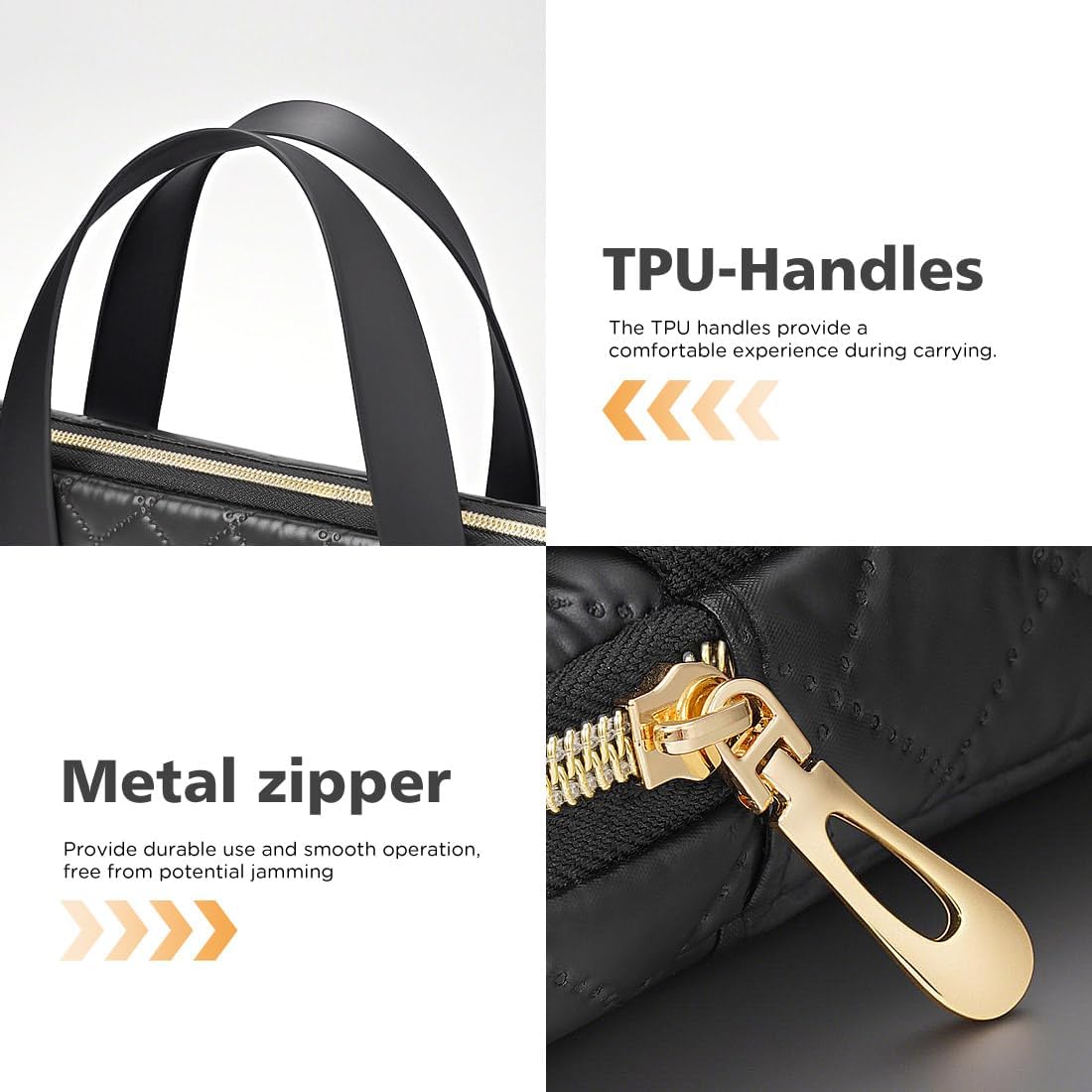 360 Protective Laptop Case, 13-14 inch Laptop Sleeve Compatible with MacBook Pro 14 M4 M3，MacBook Air 13 M4 / Pro 13, Surface Laptop Studio 2, 14.5" XPS 14, HP Dell, Bag with handle, Black - Image 6