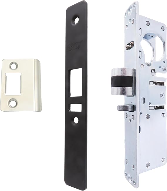 elox Narrow Stile Aluminum Door Mortise Deadlatch Lock, Handing Reversible Latch, 31/32 Backset, w/Bronze Duronodic Finish faceplate