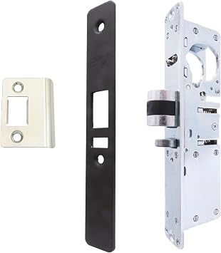 elox Narrow Stile Aluminum Door Mortise Deadlatch Lock, Handing Reversible Latch, 31/32" Backset, w/Bronze Duronodic Finish faceplate