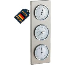 TFA 20.2034.02 White Scale 3 Dial Outdoor Analogue Barometer Weather Station